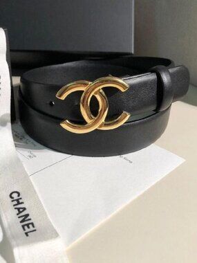 CHANEL | Accessories | Chanel 2c Cc Logo Rhinestone Leather 